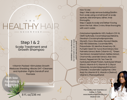 (Step 1 & 2) Scalp Treatment and Growth Shampoo